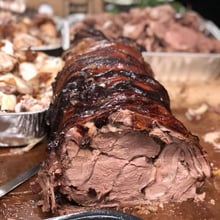 Lamb on the spit is a staple of Kumeu tournament dinners